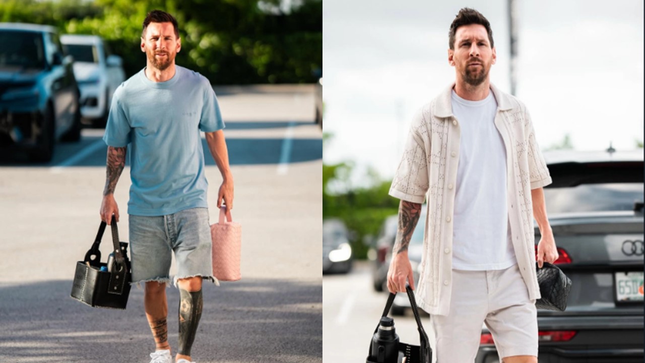 Trang phục đi tập của siêu sao Messi